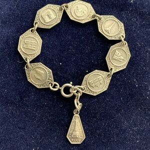 Silver tone Paris Charm Bracelet